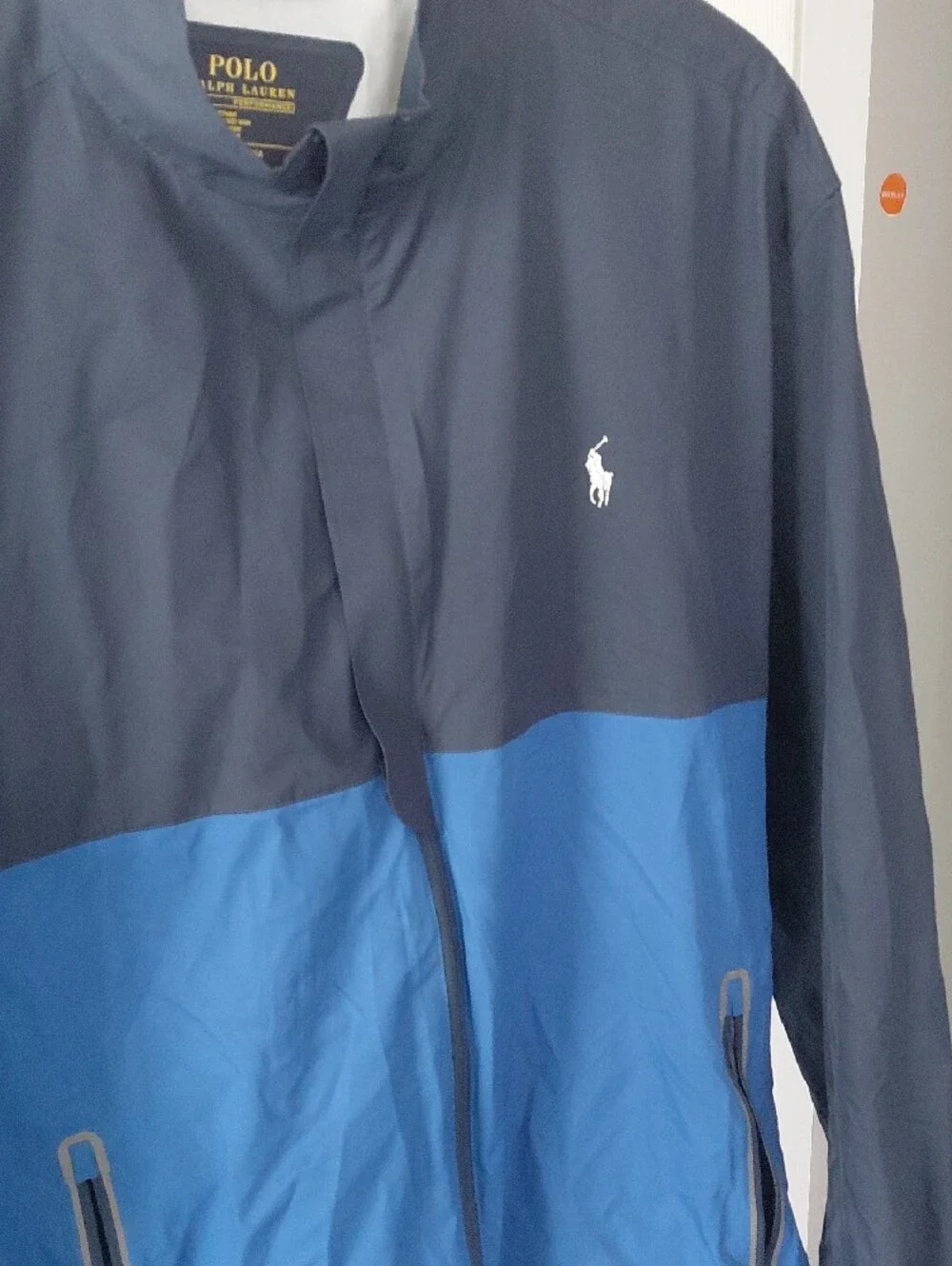 Polo by Ralph Lauren Navy and Royal Blue Colorblock Windbreaker